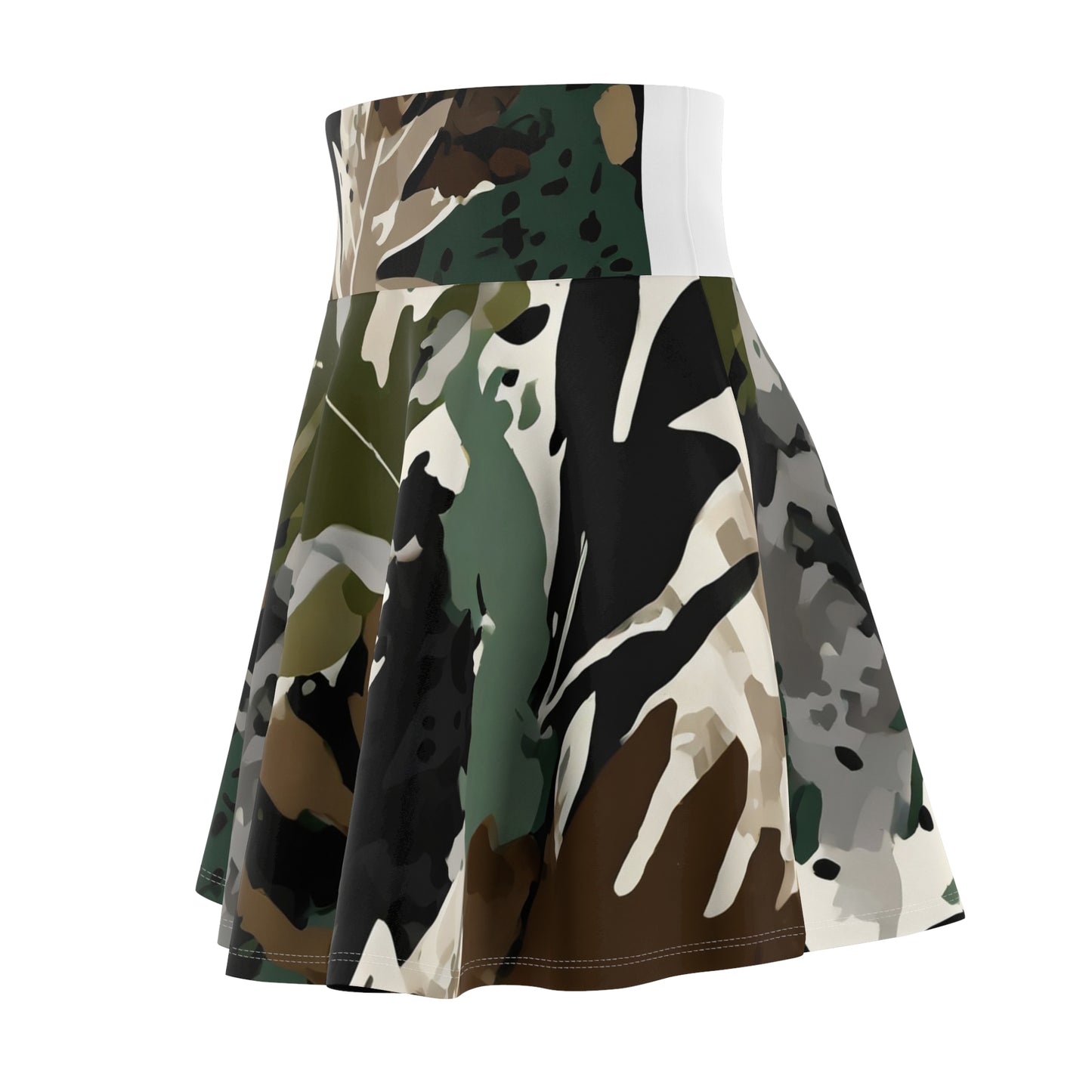 Abilene Camo Women's Skater Skirt (AOP)