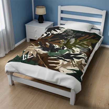 Abilene Camo Velveteen Plush Blanket by Camo Joes