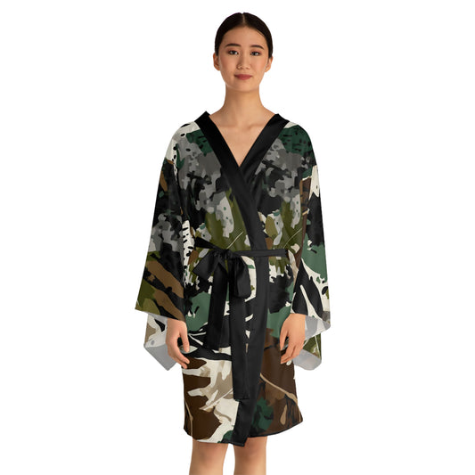 Long Sleeve Camo Kimono Robe Abilene Design