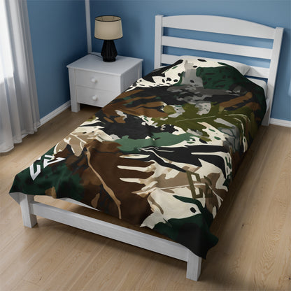 Abilene Camo Velveteen Plush Blanket by Camo Joes