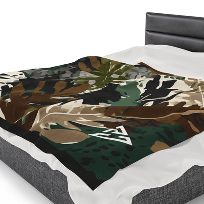 Abilene Camo Velveteen Plush Blanket by Camo Joes