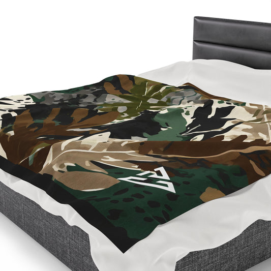 Abilene Camo Velveteen Plush Blanket by Camo Joes