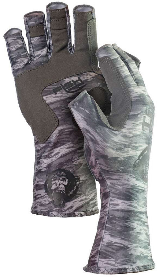 GREY WATER CAMO  1/2 FINGER GUIDE GLOVE