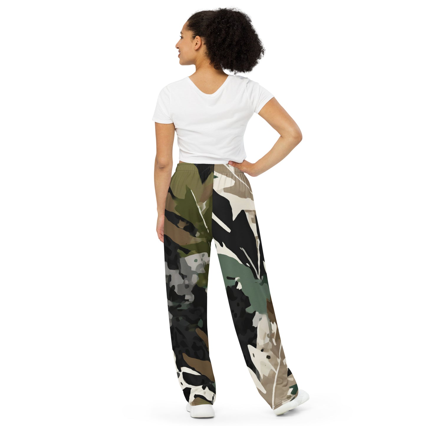 Abilene all-over print unisex wide-leg pants