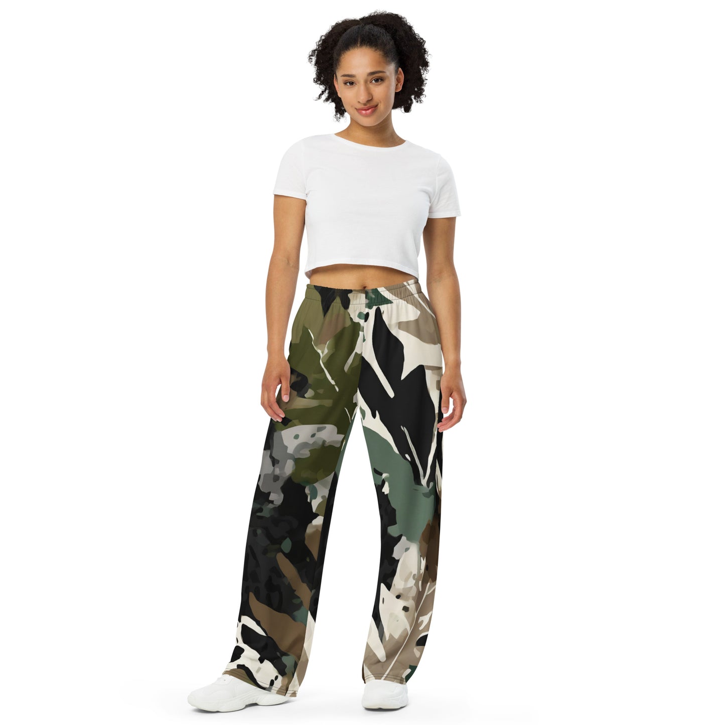 Abilene all-over print unisex wide-leg pants