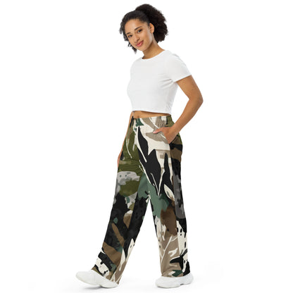 Abilene all-over print unisex wide-leg pants